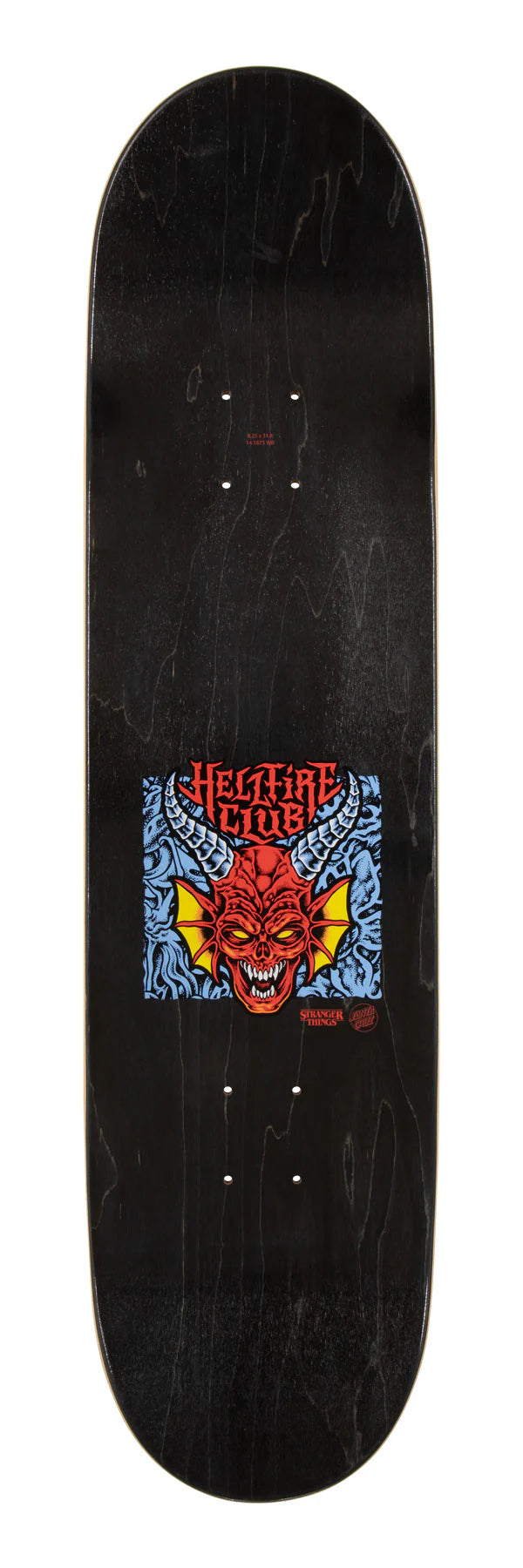 8.25" Santa Cruz X Stranger Things Hellfire Club Skate Deck