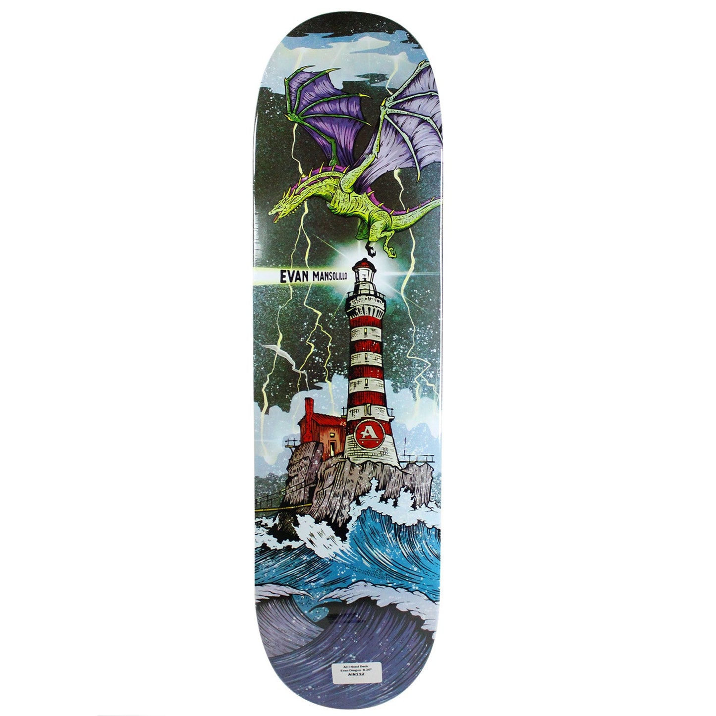 8.5" AIN Mansolillo Dragon Skate Deck