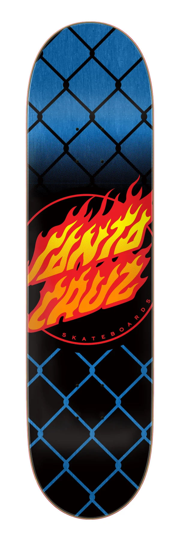 8.0" Santa Cruz Flame Dot Chain Skate Deck