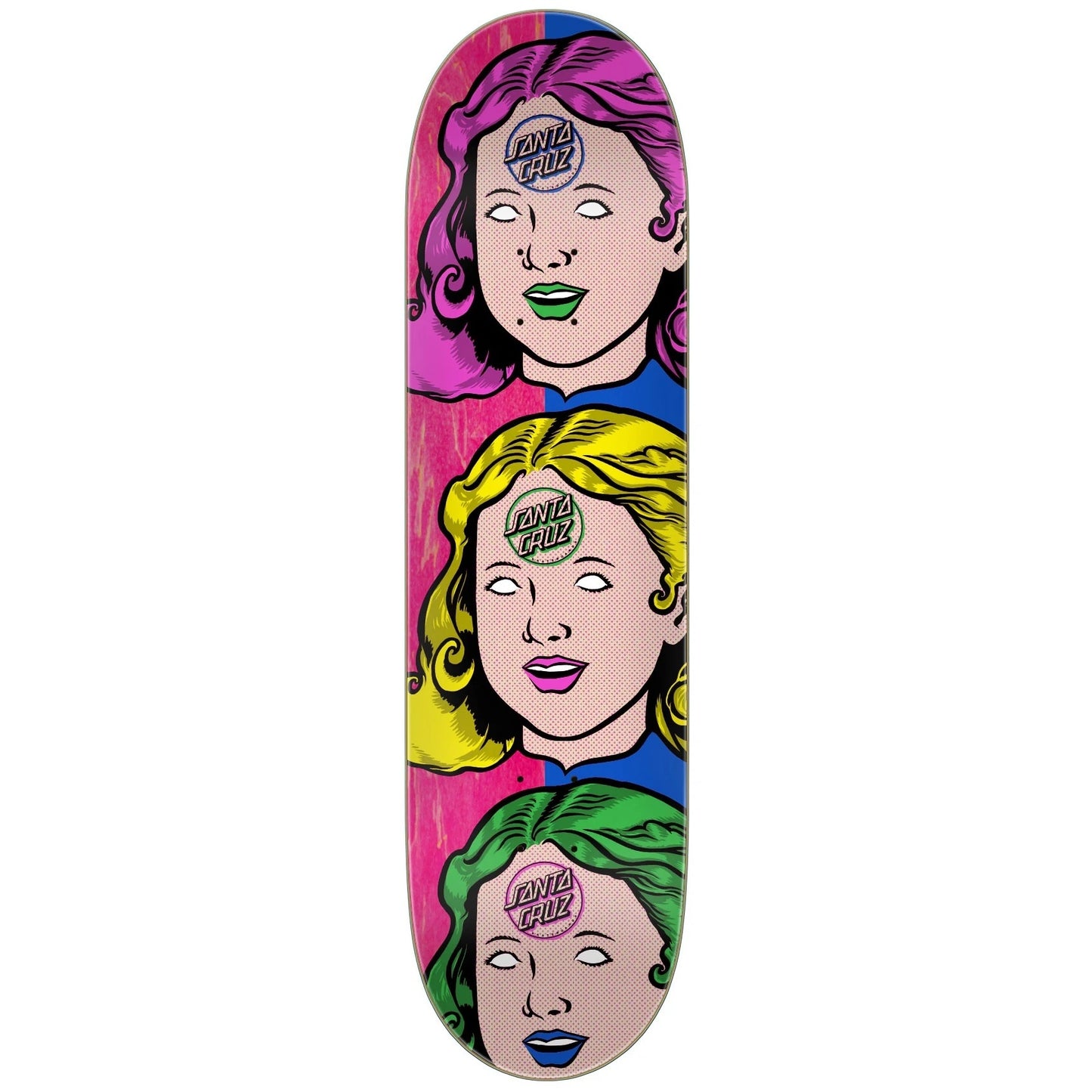 8.0" Santa Cruz Possessed Head Skate Deck