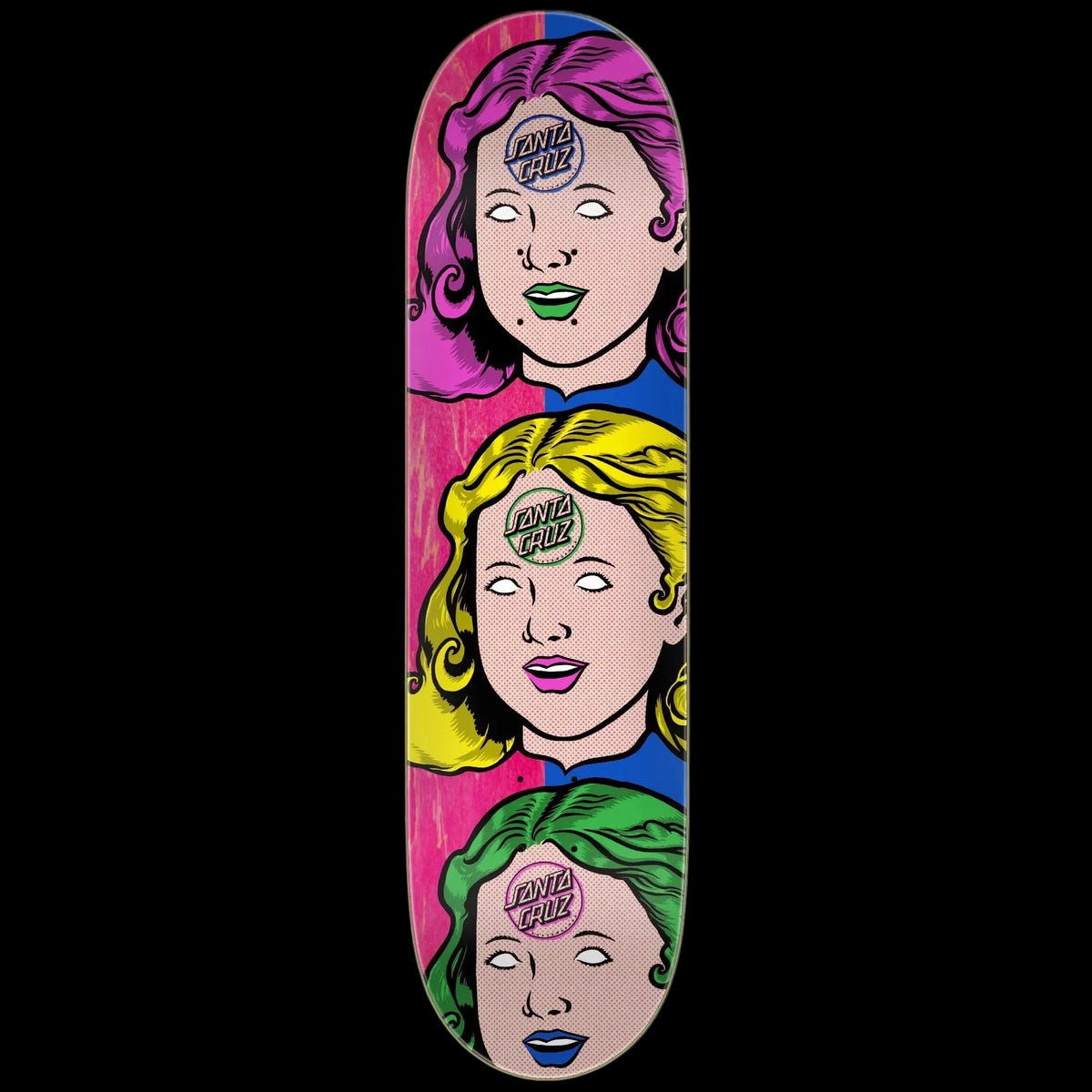 8.0" Santa Cruz Possessed Head Skate Deck