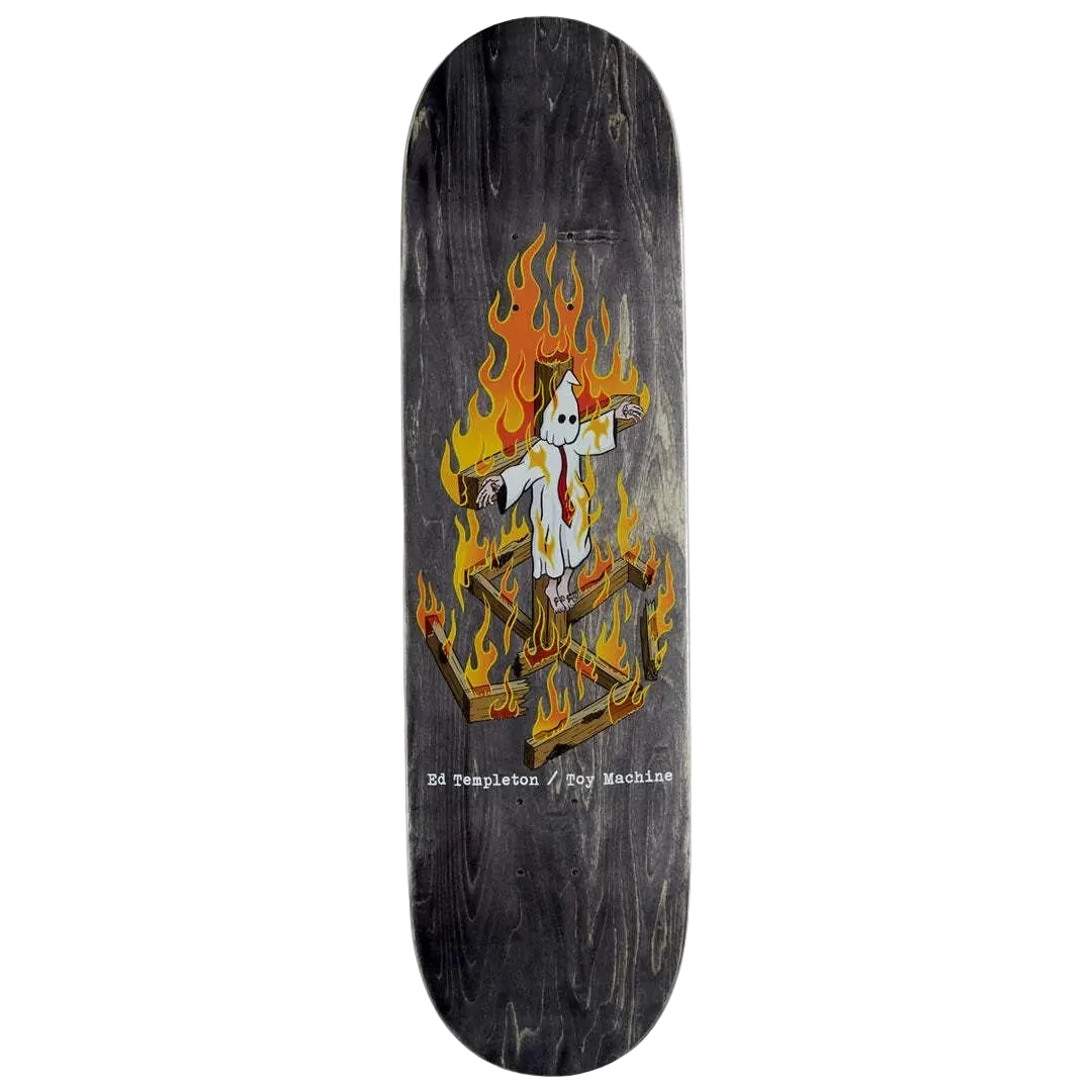 8.5” Toy Machine Templeton Charred Cross Skate Deck