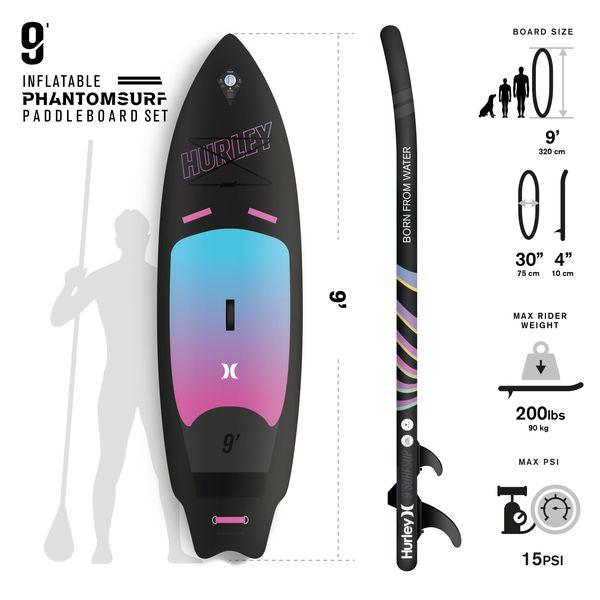 9’ Hurley PhantomSurf iSUP/ Surfboard