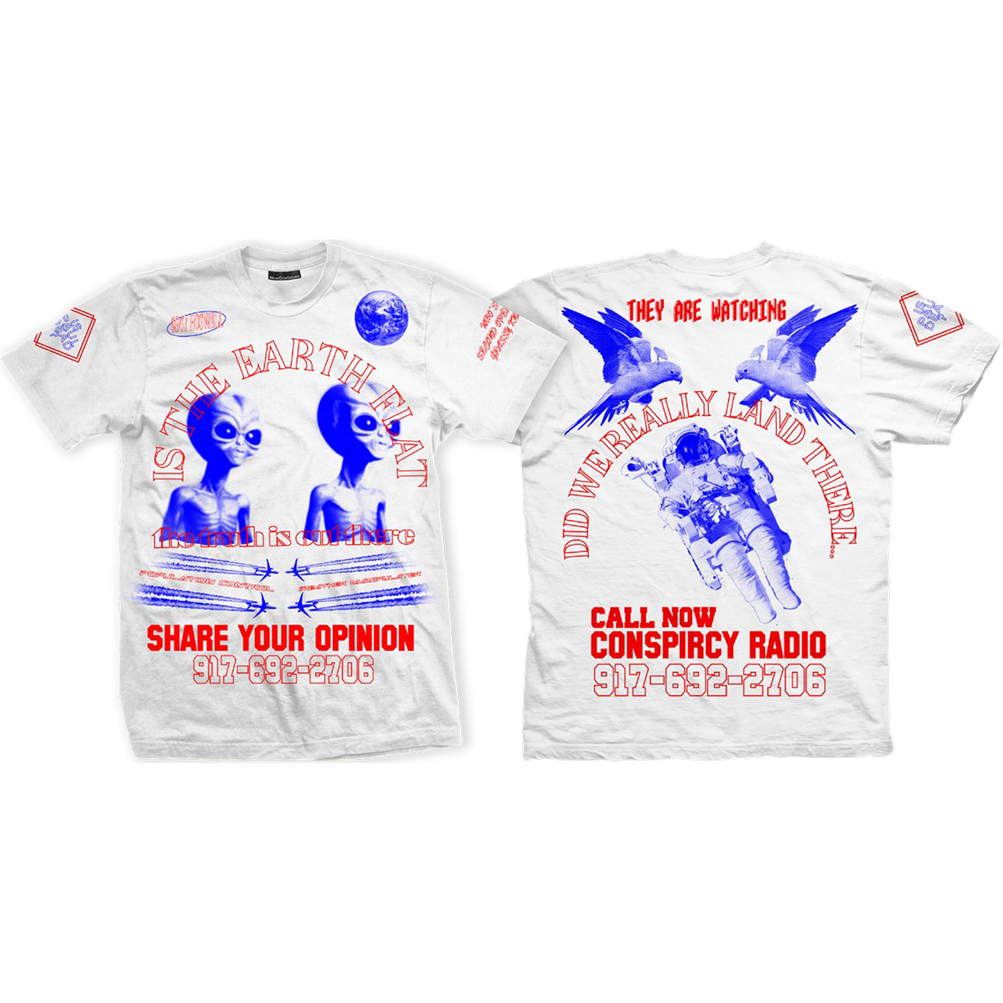 Call Me 917 Conspiracy Wht T-Shirt