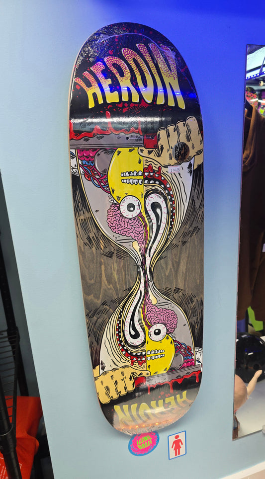9.25" Heroin Razoregg Anatomy Merged Skate Deck