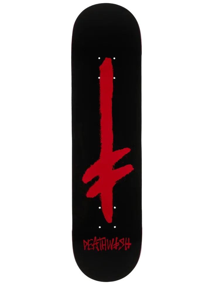7.75" Deathwish Gang Spray Black/Red Skate Deck