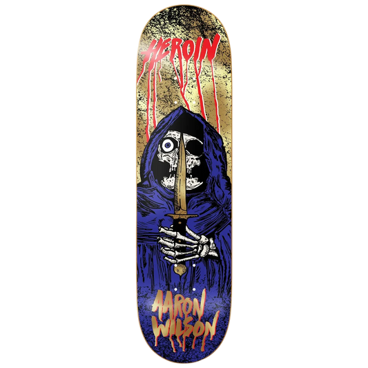 8.5" Heroin Wilson KO2 Skull Priest Skate Deck
