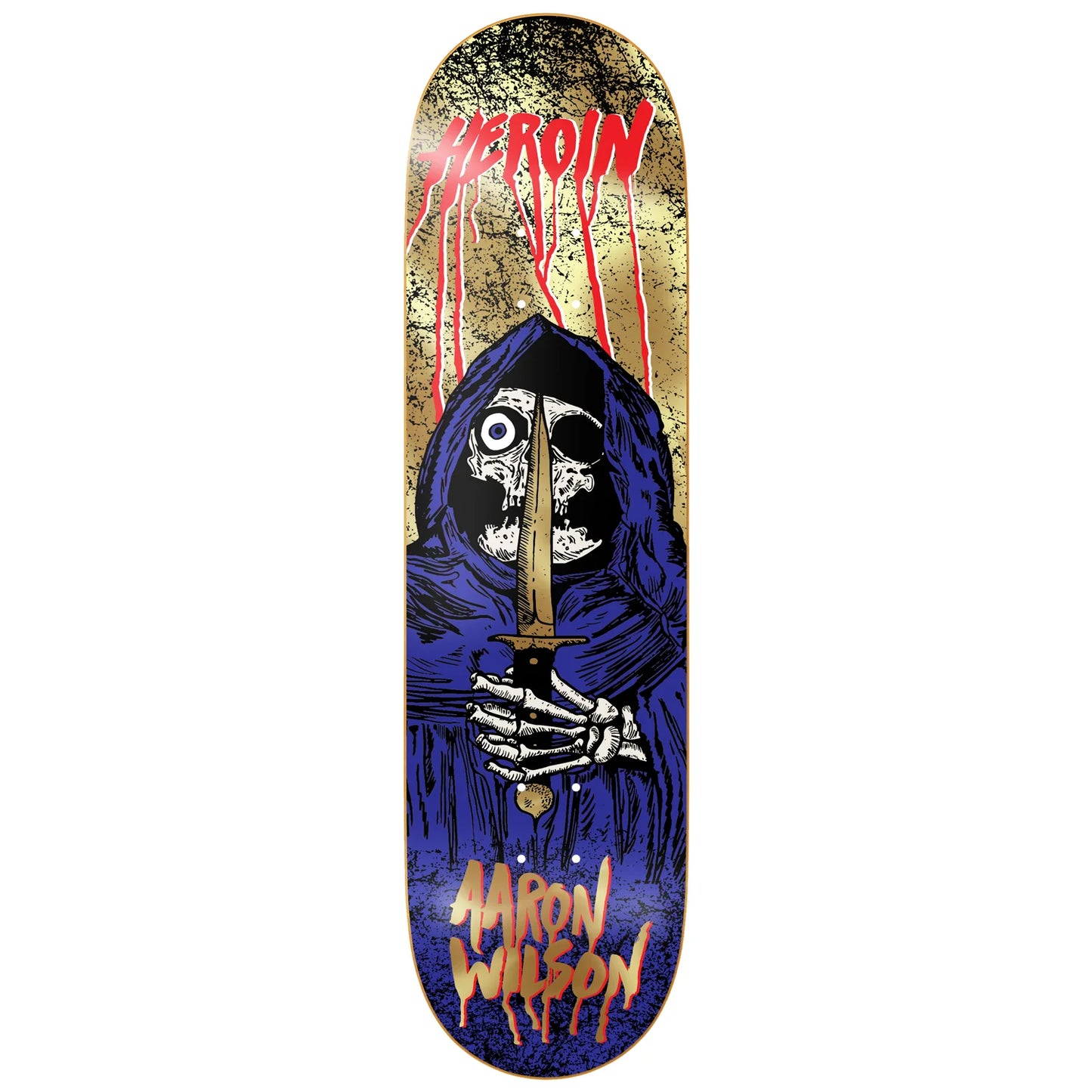 8.5" Heroin Wilson KO2 Skull Priest Skate Deck
