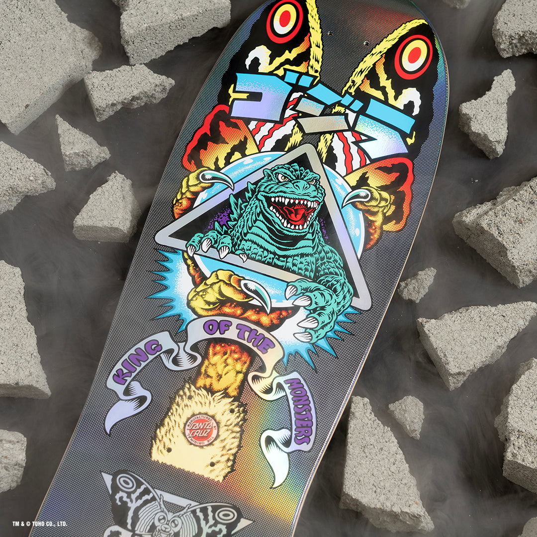 10.538” Santa Cruz X Godzilla Mothra Natas Skate Deck