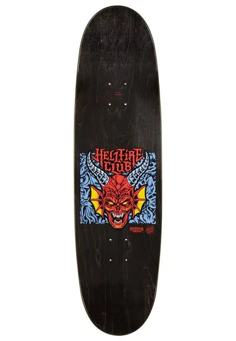 9.0" Santa Cruz X Stranger Things Hellfire Flames Club Skate Deck