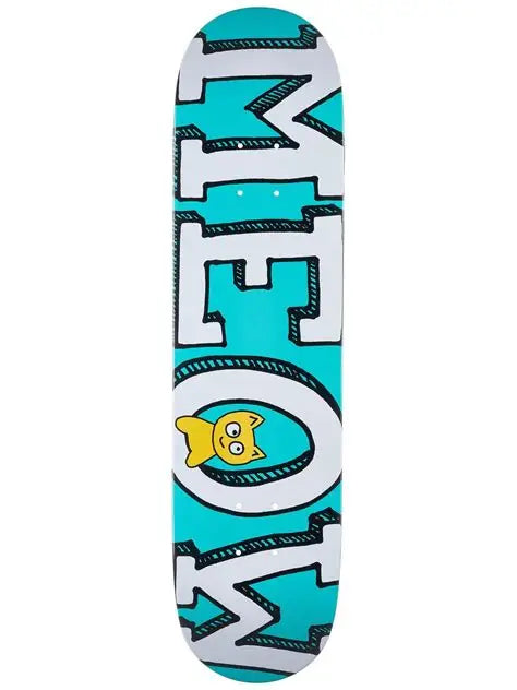 7.75" Meow Logo Teal Skate Deck