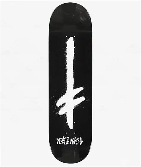 8.5" Deathwish Gang Spray Black/White Skate Deck