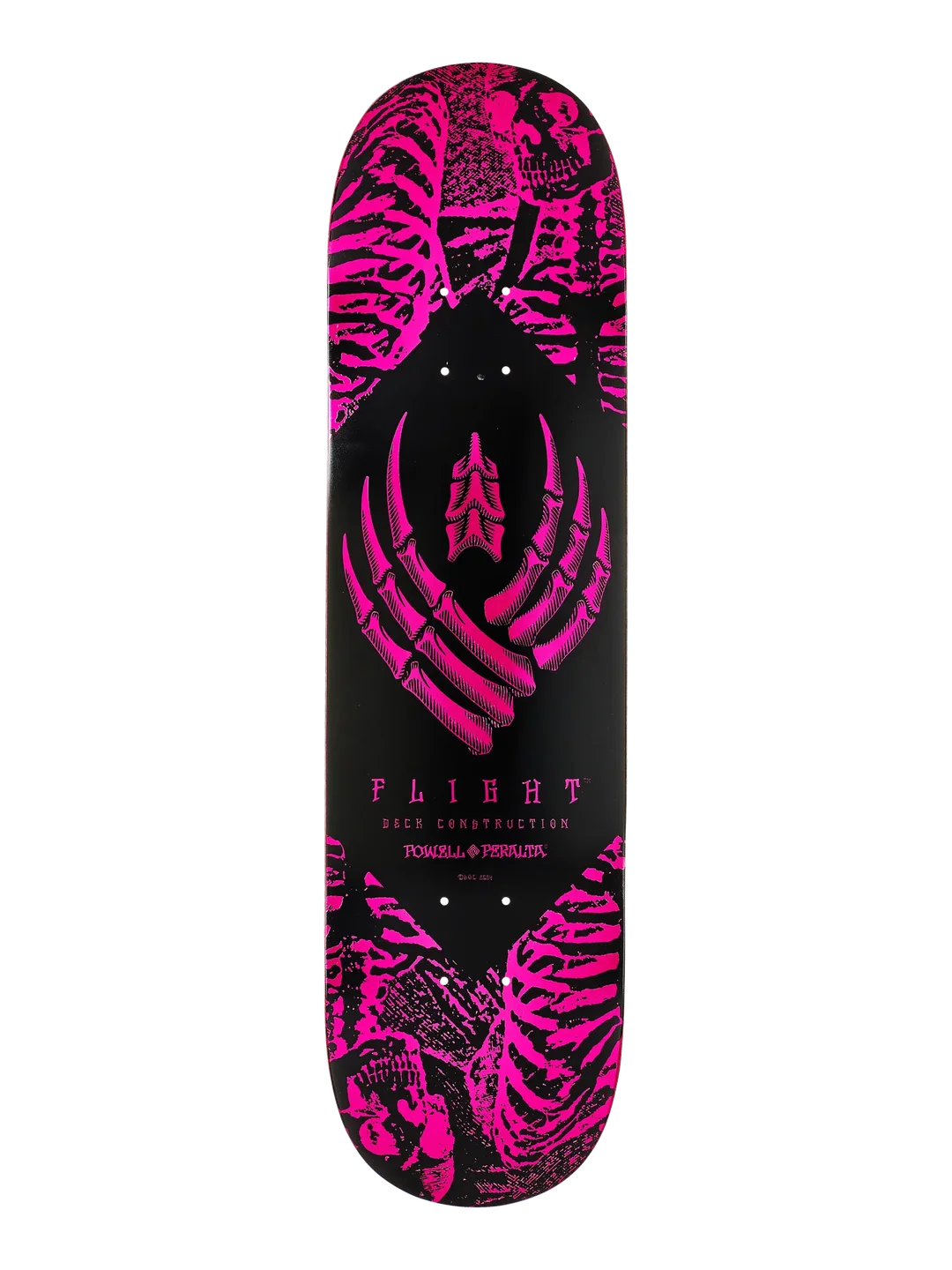 8.0" Powell Peralta Pink Foil Skeleton Flight Skate Deck