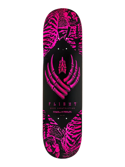 8.0" Powell Peralta Pink Foil Skeleton Flight Skate Deck