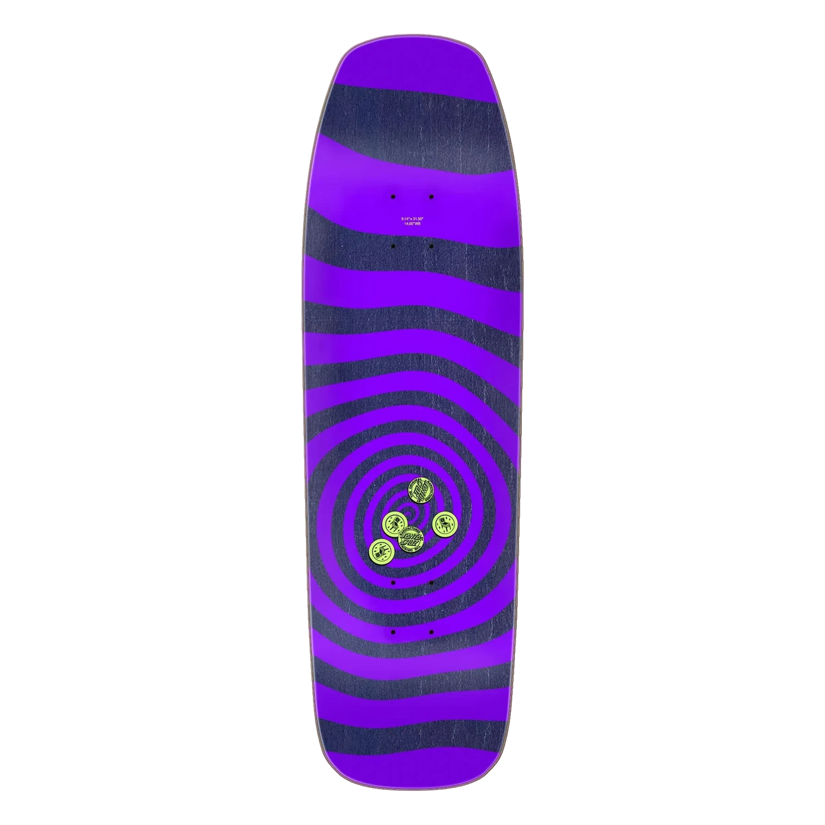 9.14" Santa Cruz Delfino Pinball Vision Skate Deck