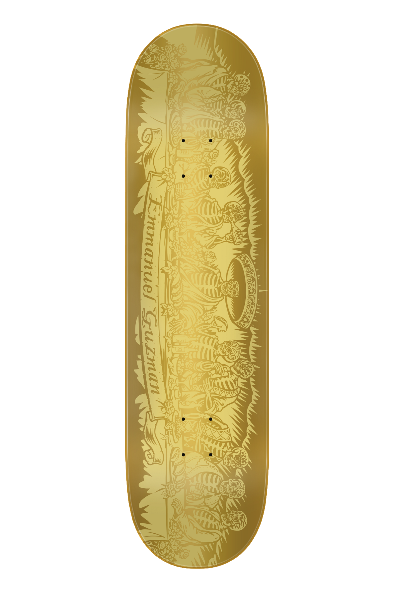 8.25 Santa Cruz Gold Last Supper Skate Deck