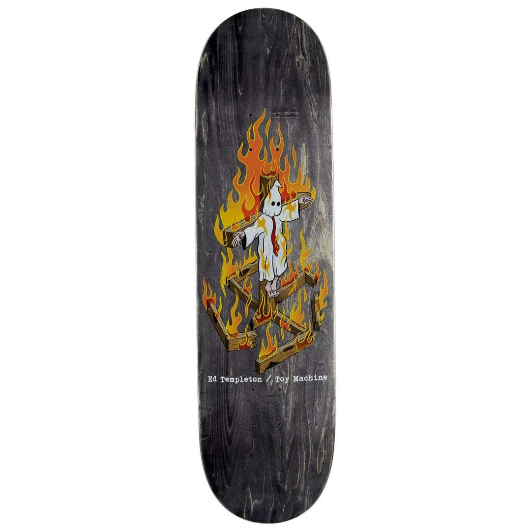 8.5” Toy Machine Templeton Charred Cross Skate Deck