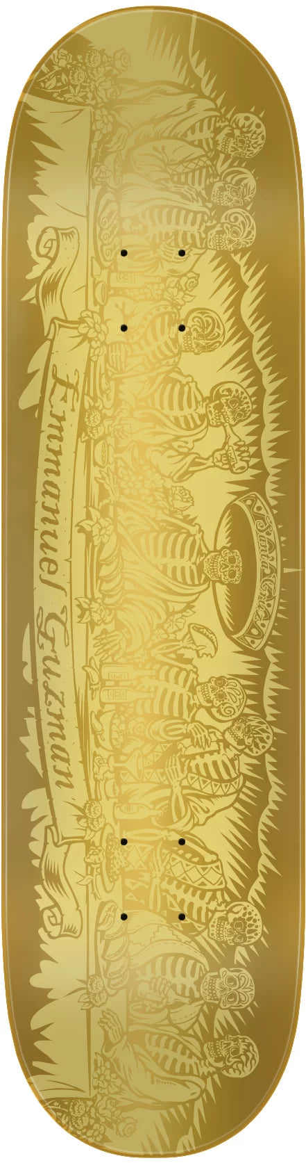 8.25 Santa Cruz Gold Last Supper Skate Deck