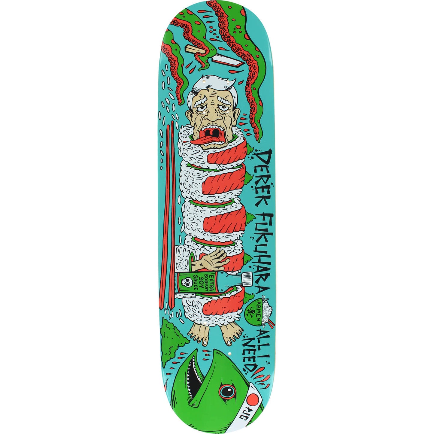 8.1” AIN Skateboards Derek Fukuhara Sushi Skate Deck