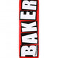 8.5” Baker Classic Red/White Skate Deck
