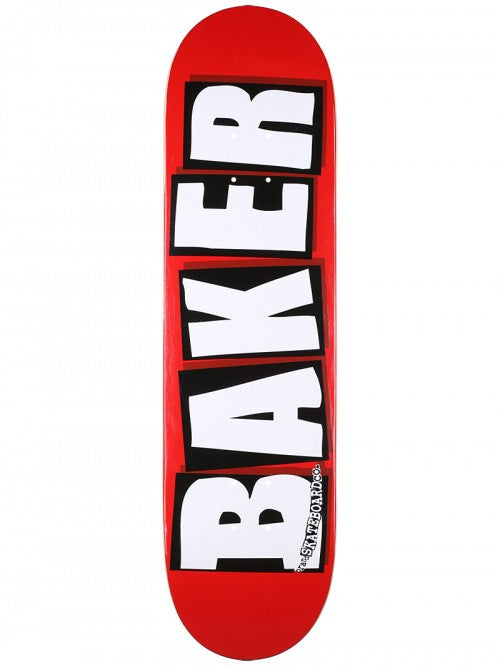 8.5” Baker Classic Red/White Skate Deck