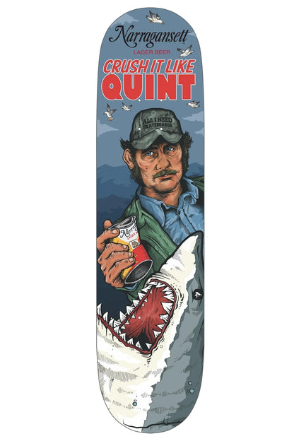 AIN X Narragansett Beer Crush It Skateboard Deck